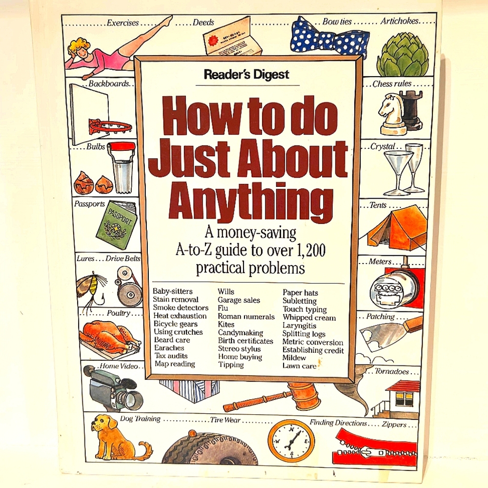 VTG '86 Reader's Digest How to Do Just About Anything Illustrated Hardcover Book